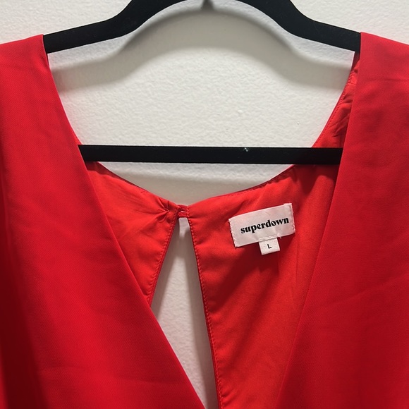 Red Superdown Romper (Size L) *NEW* - Picture 2 of 3